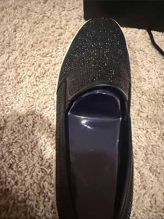 Aldo Black Crystal-Embellished Slip-On Loafers main image 2